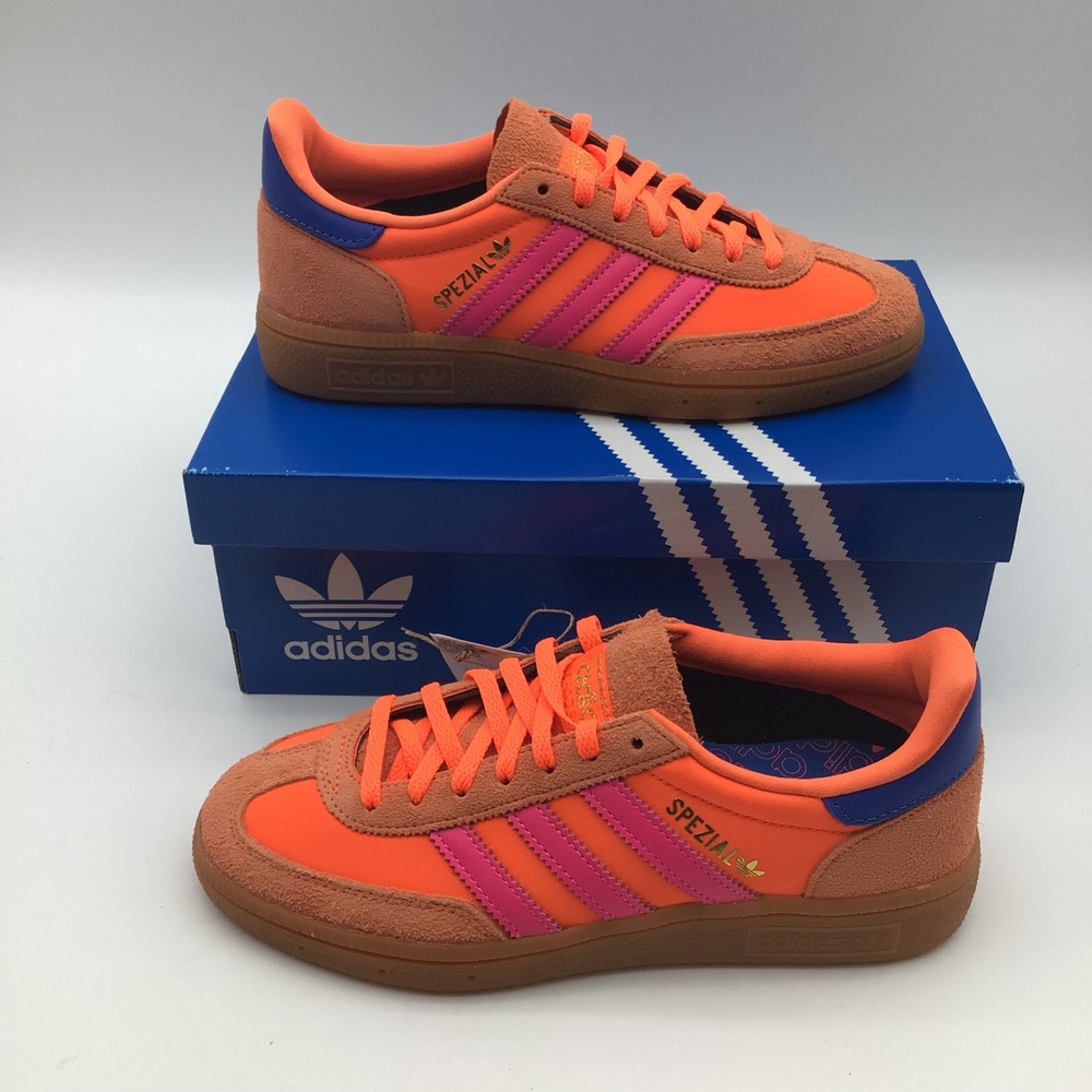 Adidas Handball Spezial‎ Women Orange Pink Gum Sole Sneakers JH5659 Size 6 New